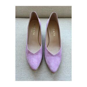 Viscata Roses Suede V Cut Espadrille Wedges